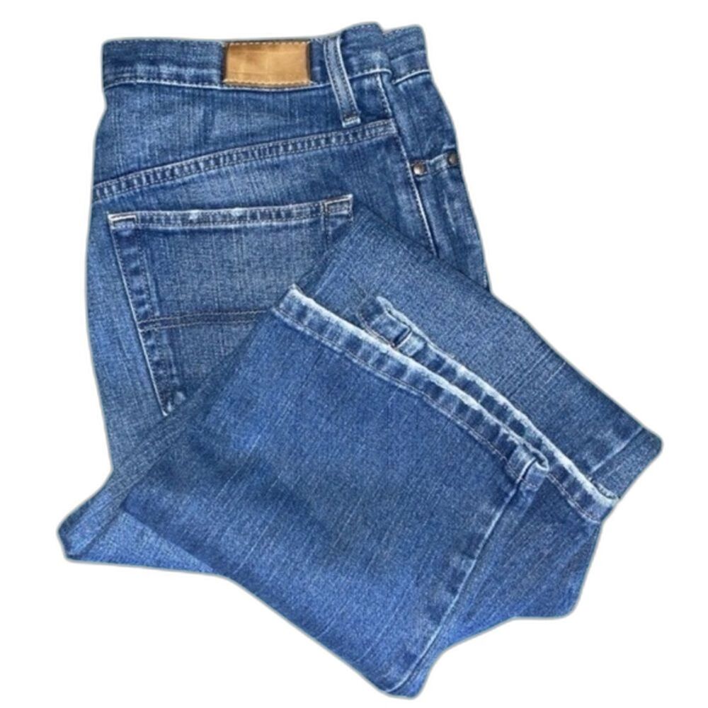 Blue Denim Boyfriend Jeans Slightly Distressed